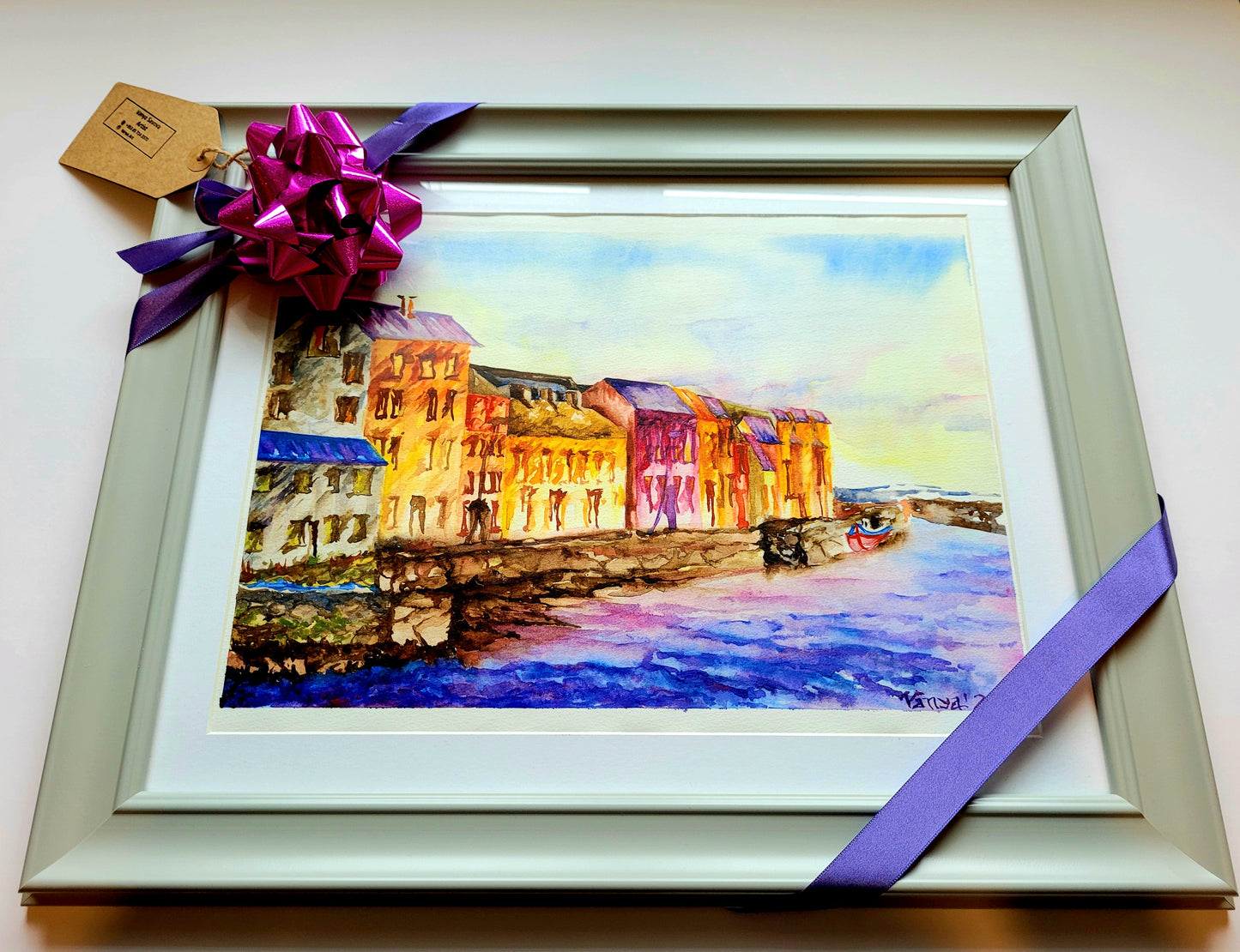The Long Walk Galway Ireland Watercolour 3 - AVAILABLE TO ORDER
