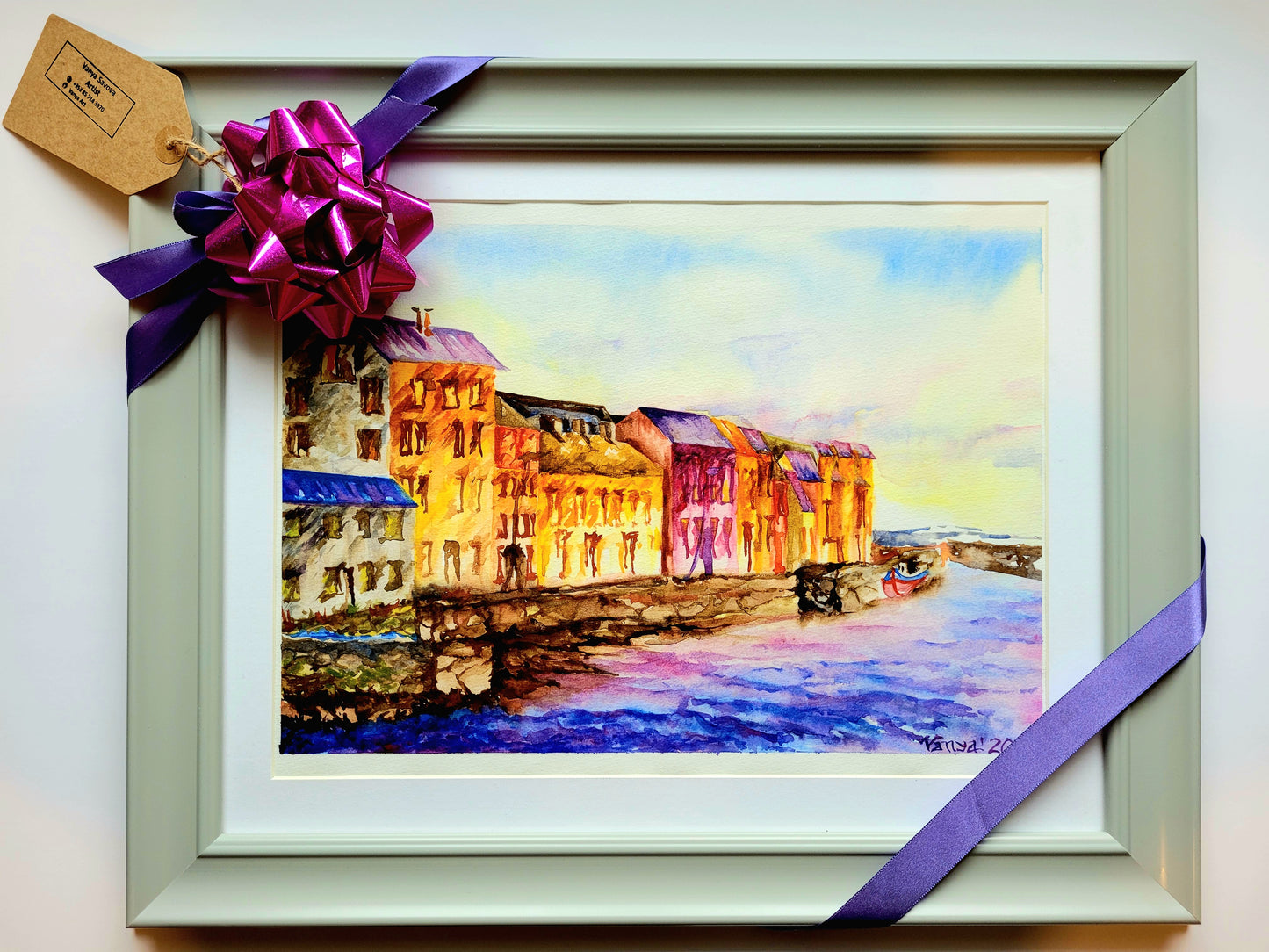 The Long Walk Galway Ireland Watercolour 3 - AVAILABLE TO ORDER