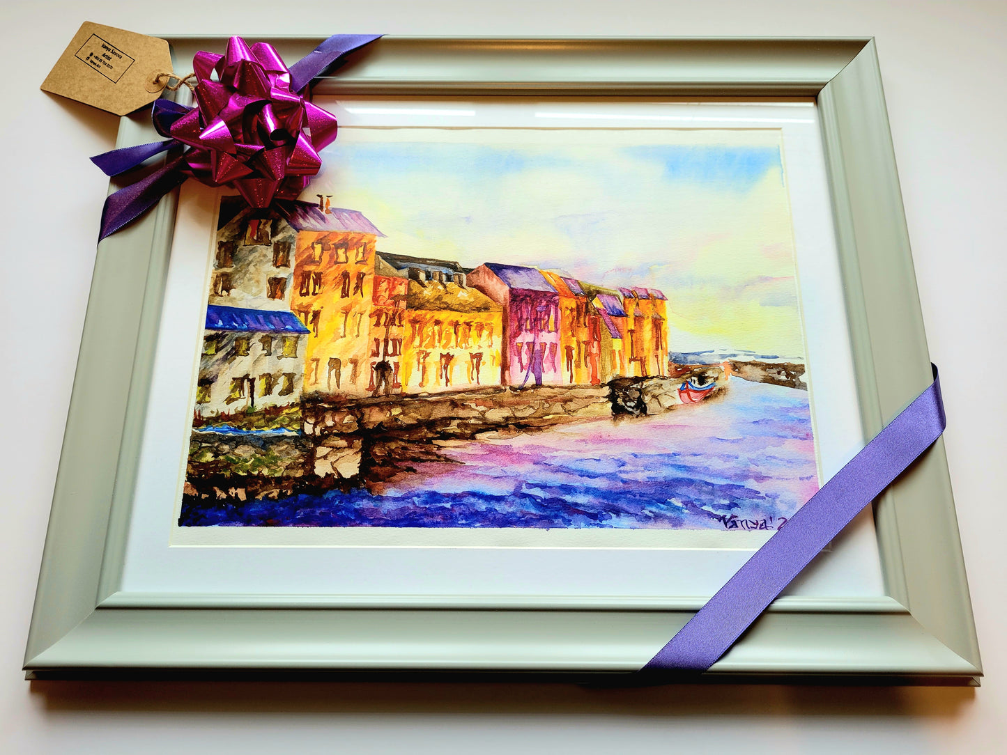 The Long Walk Galway Ireland Watercolour 3 - AVAILABLE TO ORDER