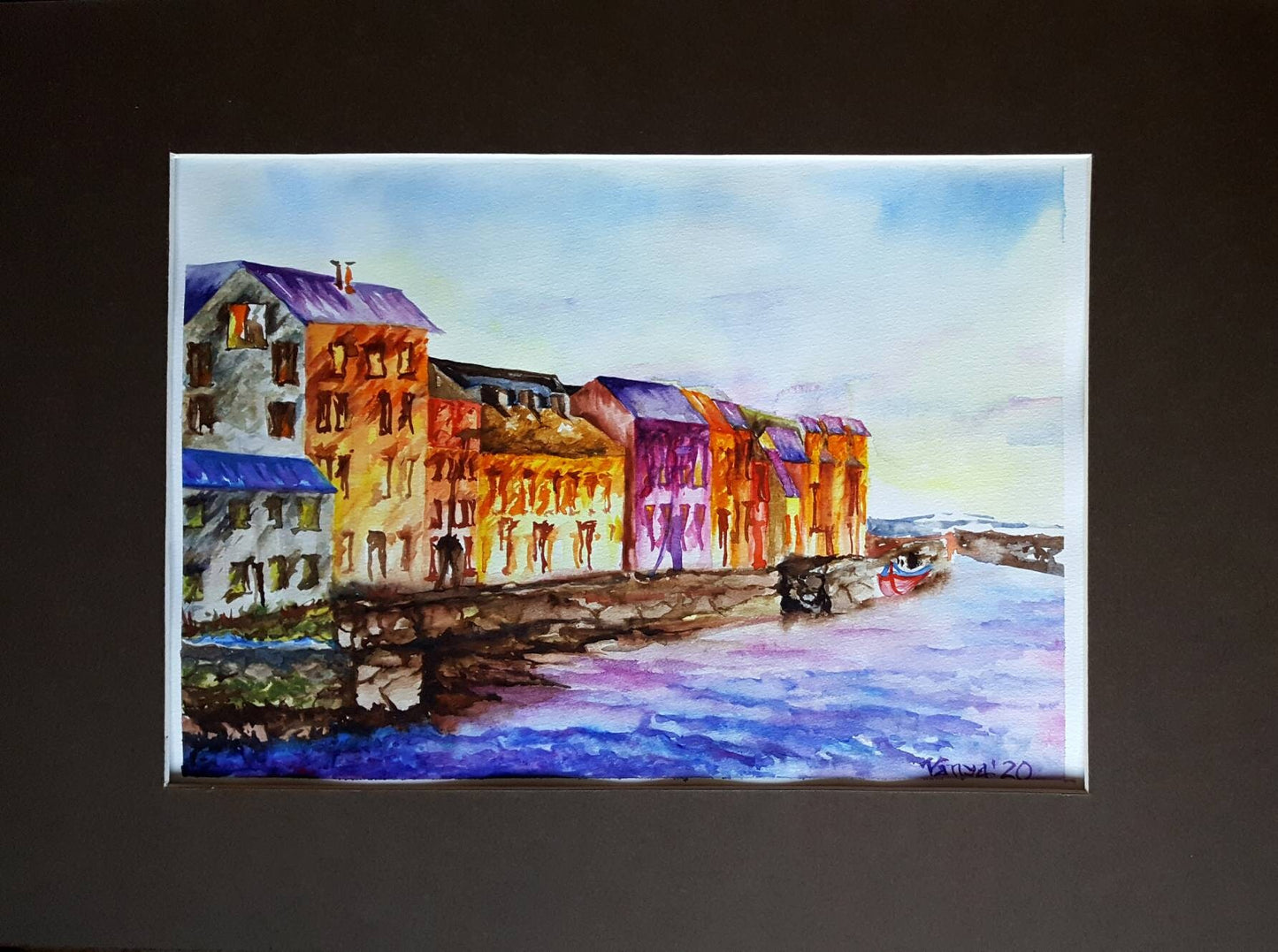 The Long Walk Galway Ireland Watercolour 3 - AVAILABLE TO ORDER