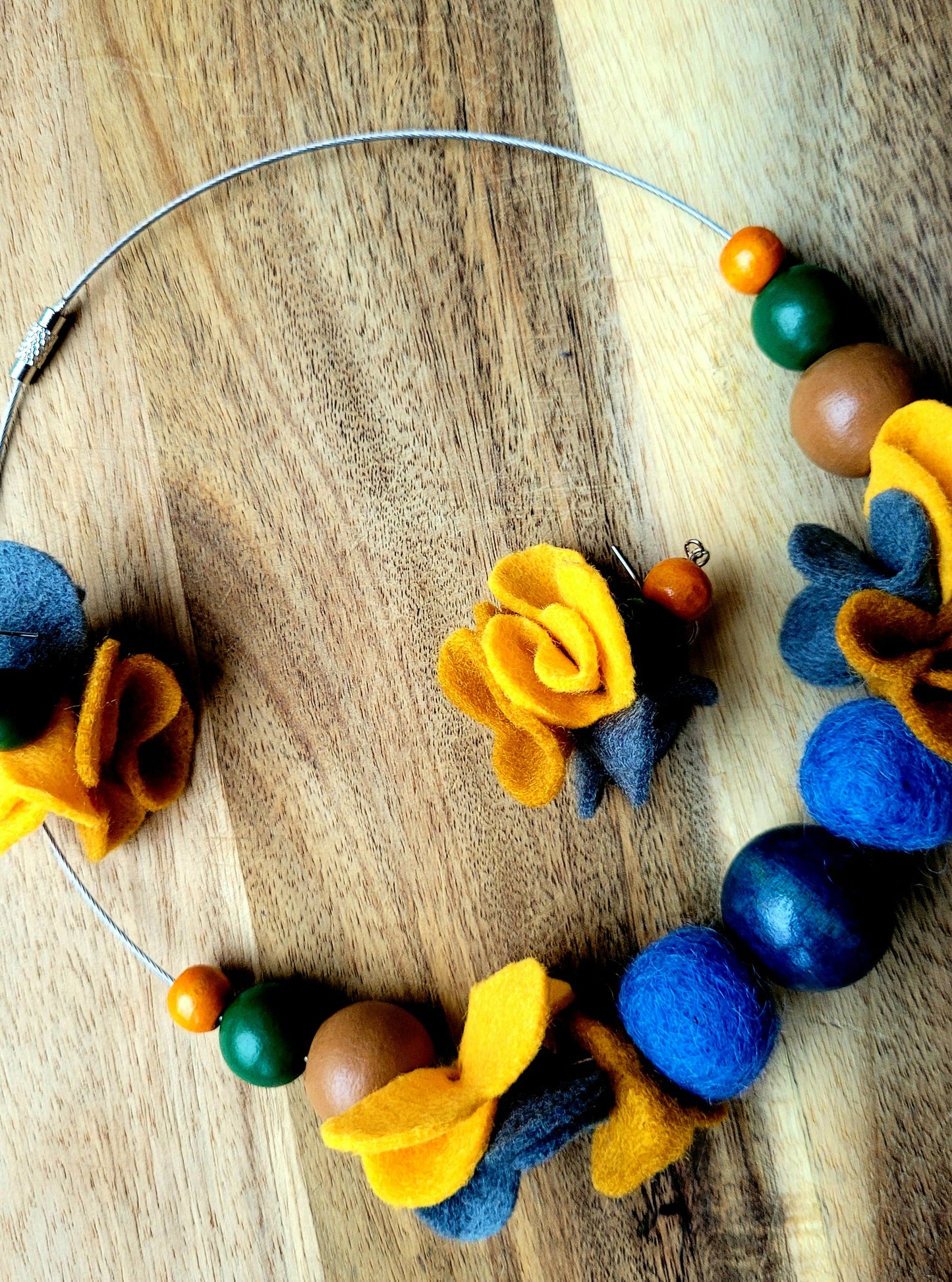 Saturday Afternoon - Wool Felt Ball Necklace And Earrings