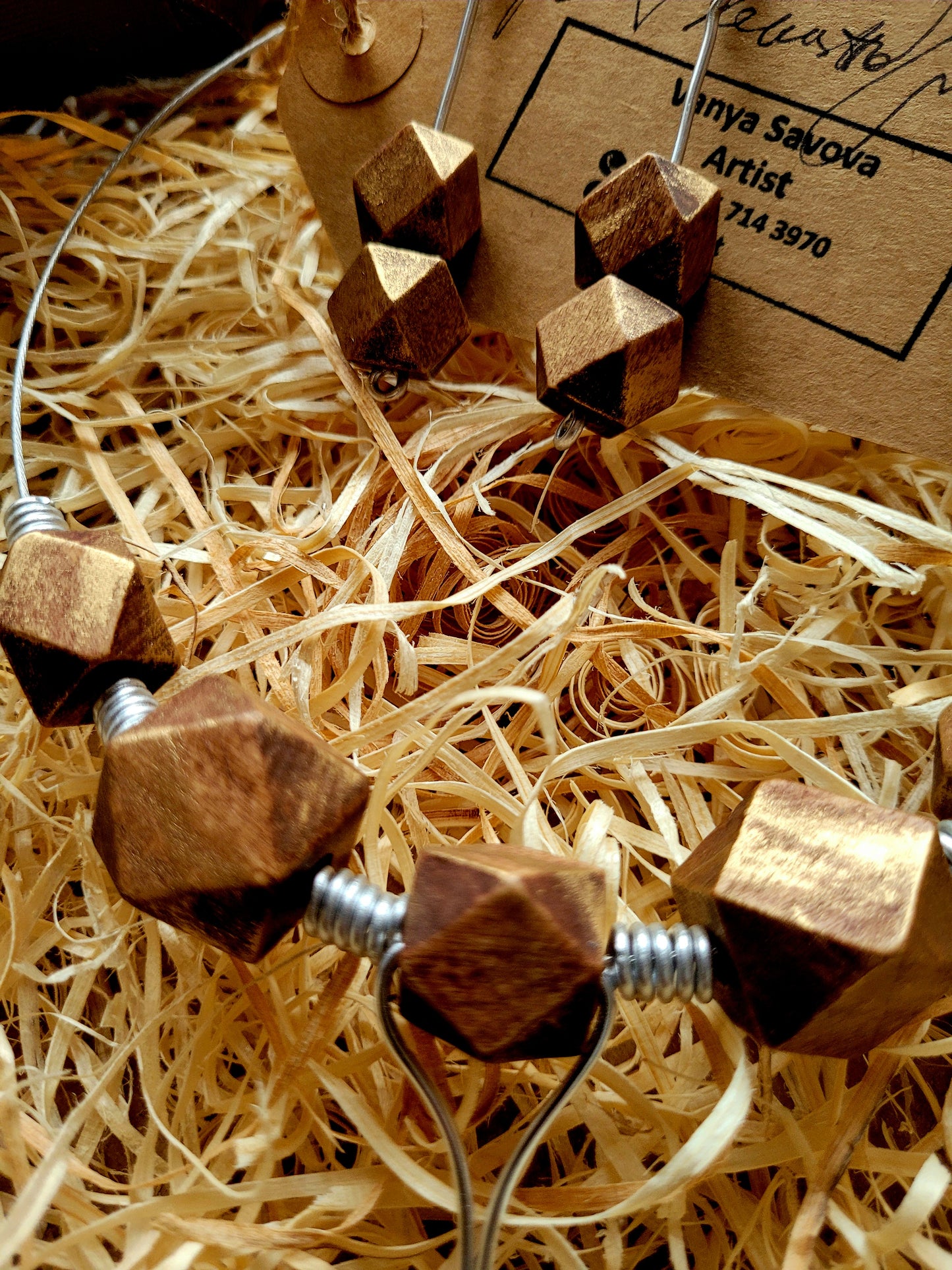 EDGY - Wood and Metal Jewellery Set