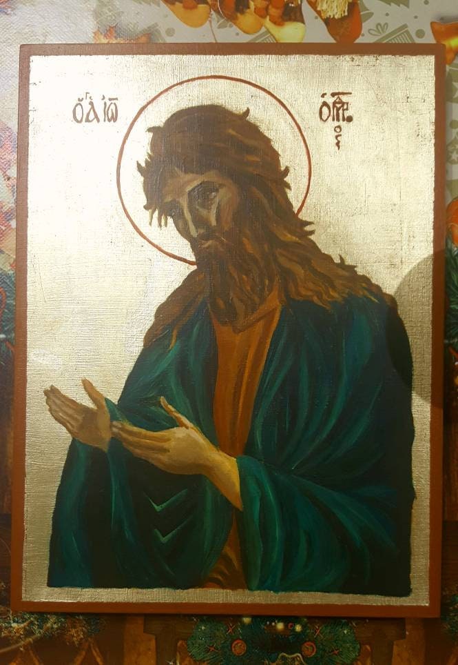 Saint John the Baptist, Orthodox style icon